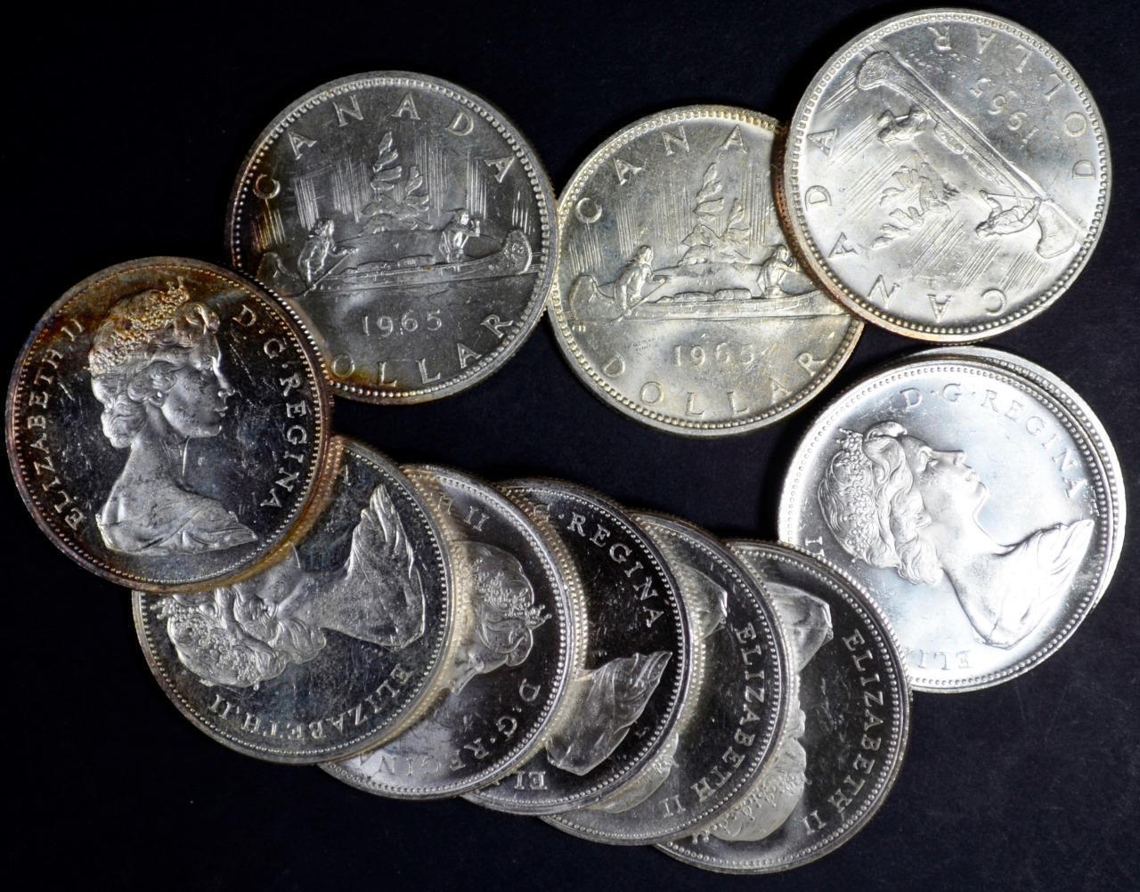 1965 Canada Dollar in Pristine Condition, 800 Silver, 0.6 oz