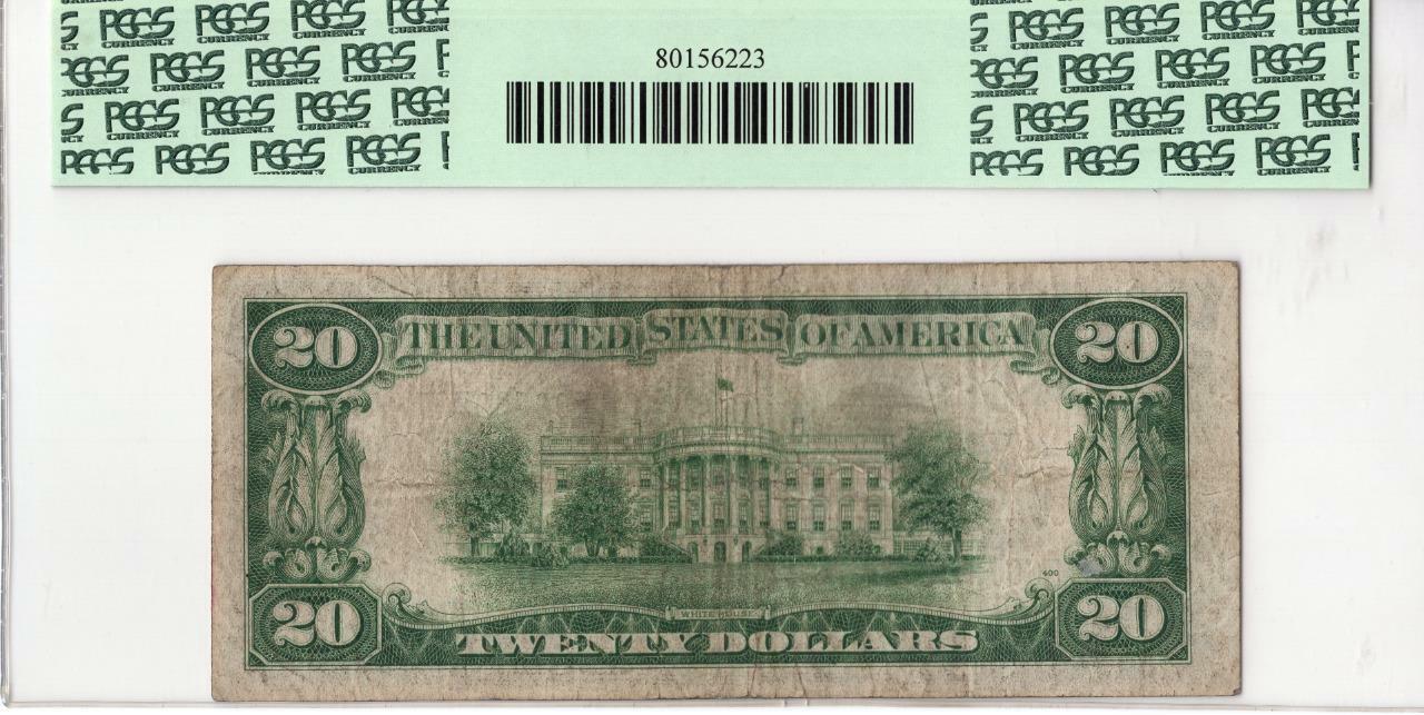 1934-B* $20 FRN FR. 2056-E* F-12 PCGS Star Note