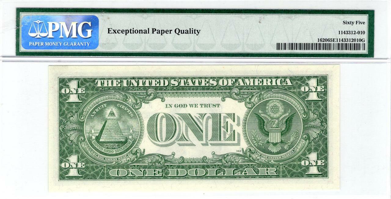 Fr. 1620 $1.00 1957A Silver Certificate PMG Gem Uncirculated 65 EPQ 4 Digit SN