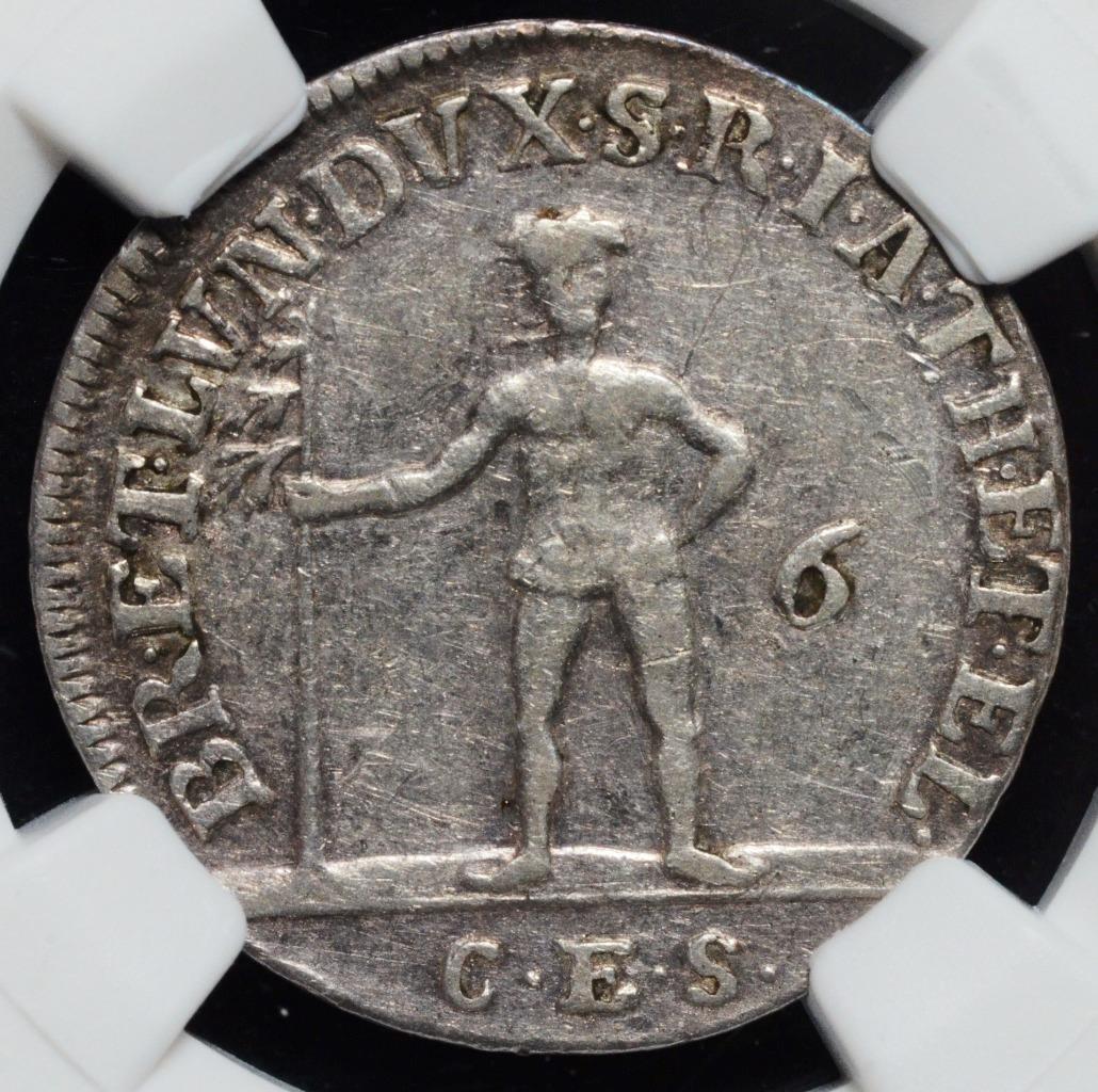 1783 CES German States Bruns-Lune-Calen-Hann 1/6 Thaler Wildman, XF Details NGC