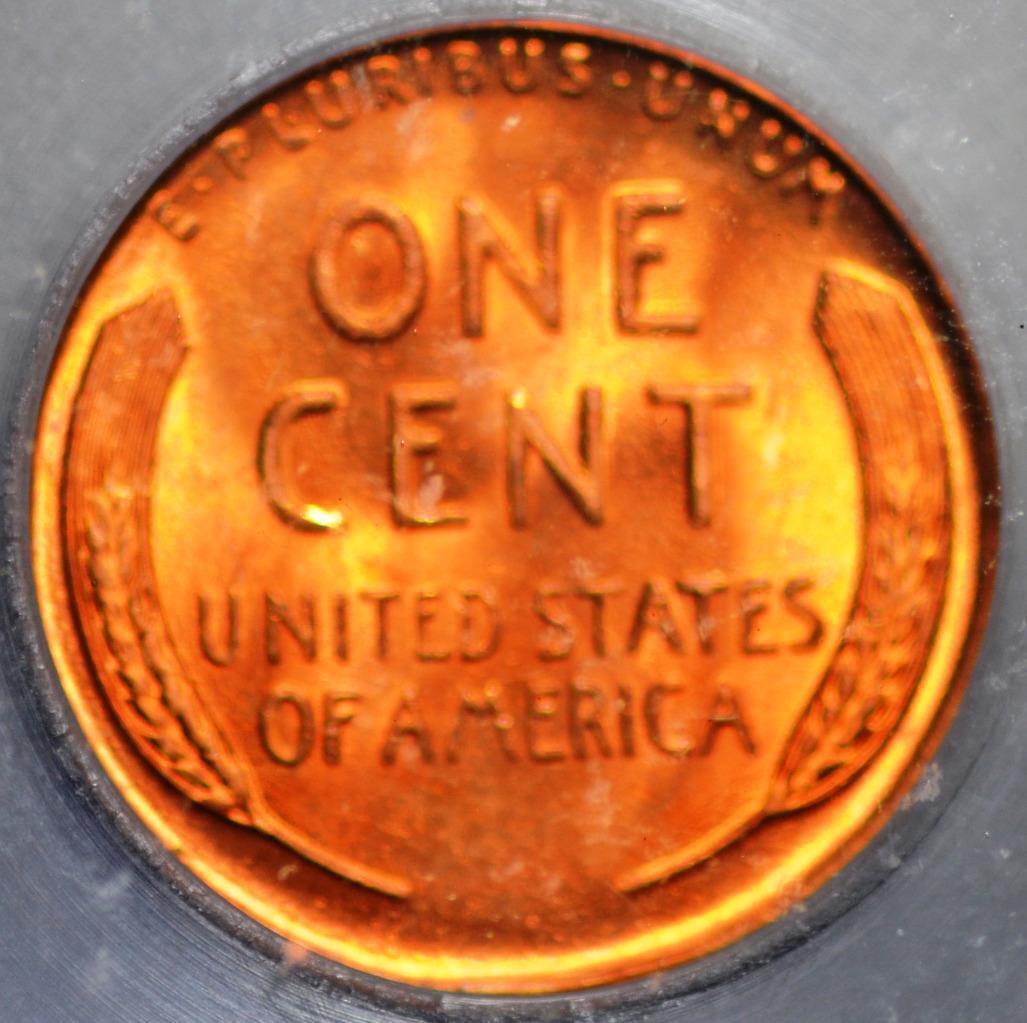1954-S Lincoln Wheat Cent MS67RD Slabbed & Graded by ICG, Free Ship