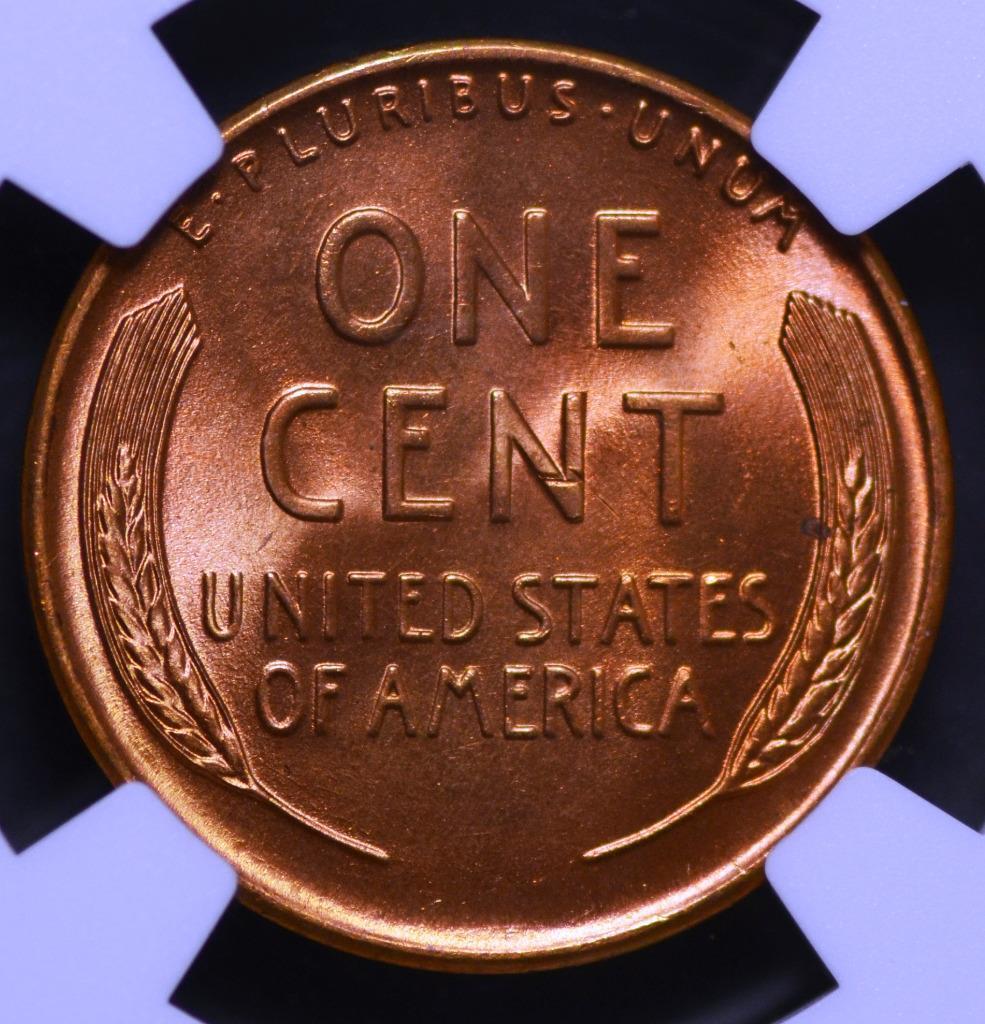 1944-D Lincoln Wheat Cent MS67RD Slabbed & Graded by NGC, Free Ship