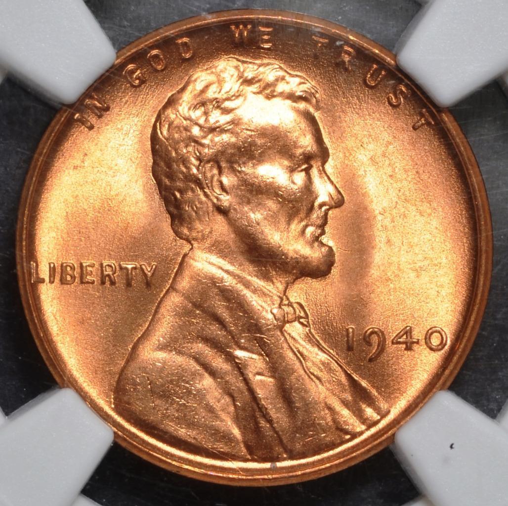 1940 Lincoln Wheat Cent MS67RD Slabbed & Graded by NGC, Free Ship
