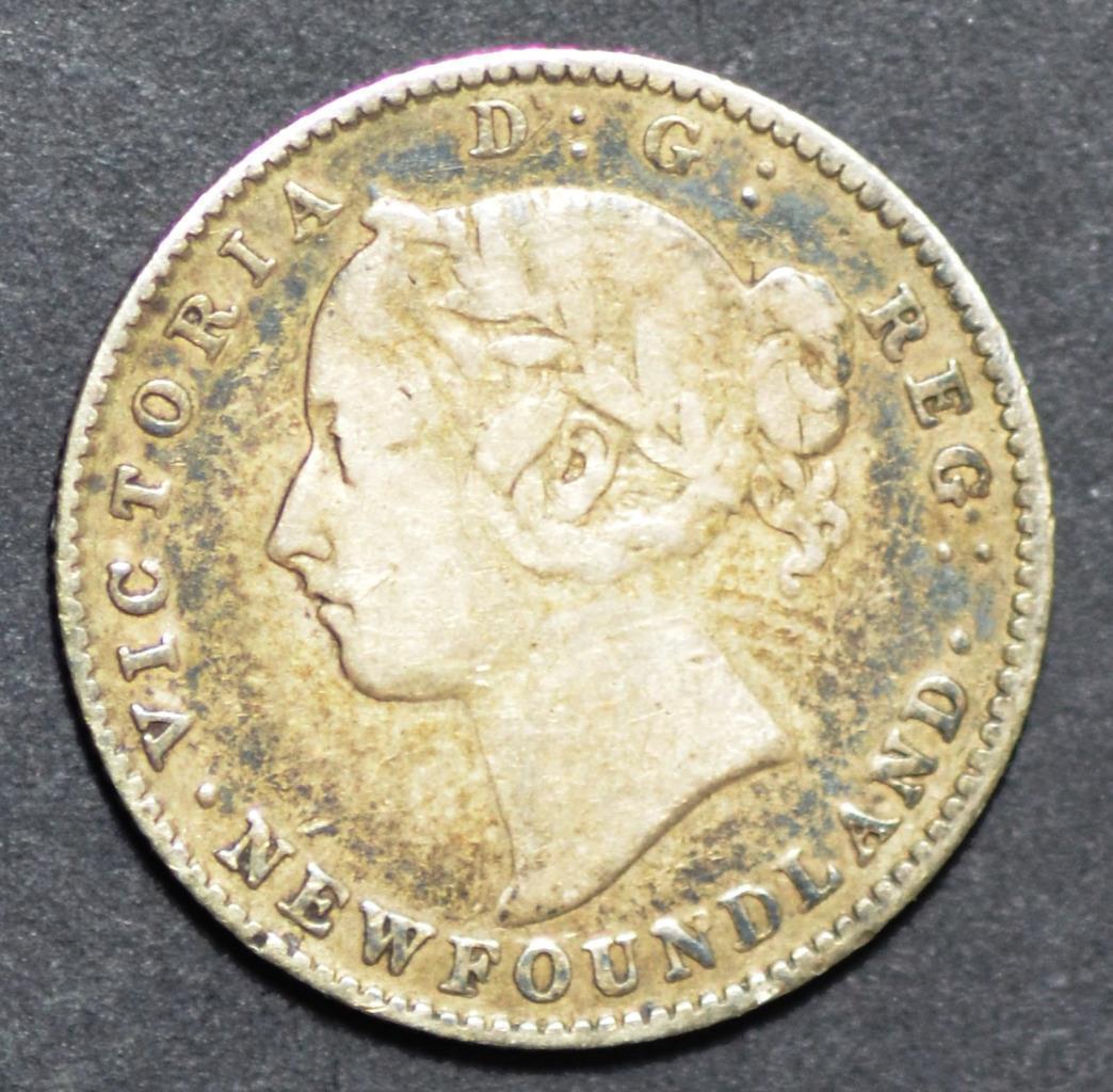 1896 Newfoundland, Canada, Victoria, 10 Cents, KM# 3, Rare, Ships for Free
