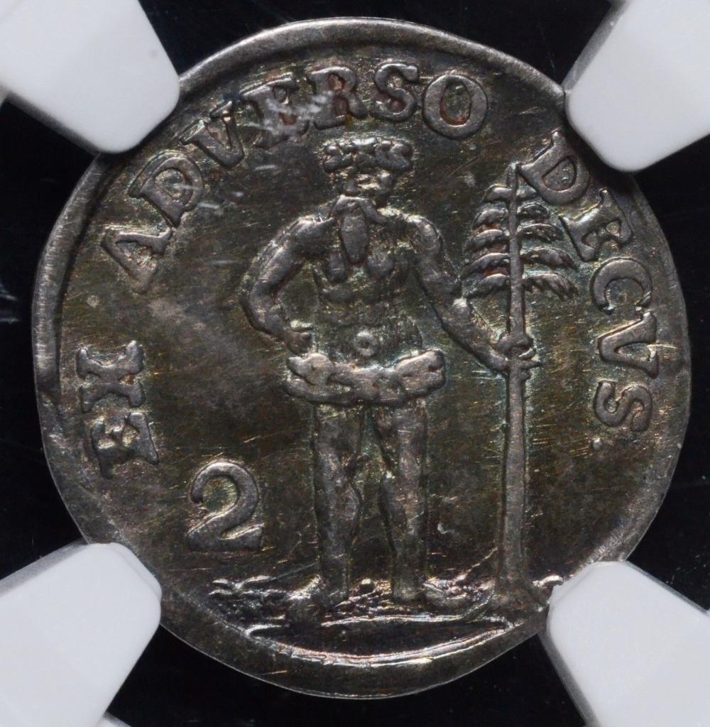 1733 IAB German States Brunswick-Wolfenbuttel 2 Mariengroschen Wildman AU53 NGC