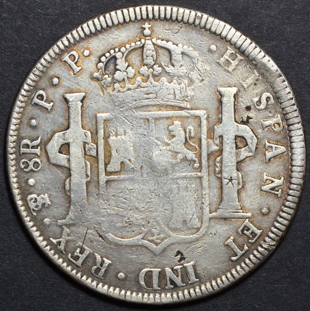 1799, Bolivia, PP, Potosi Mint, 8 Reales, KM 73, Carolus IIII, Charles IV