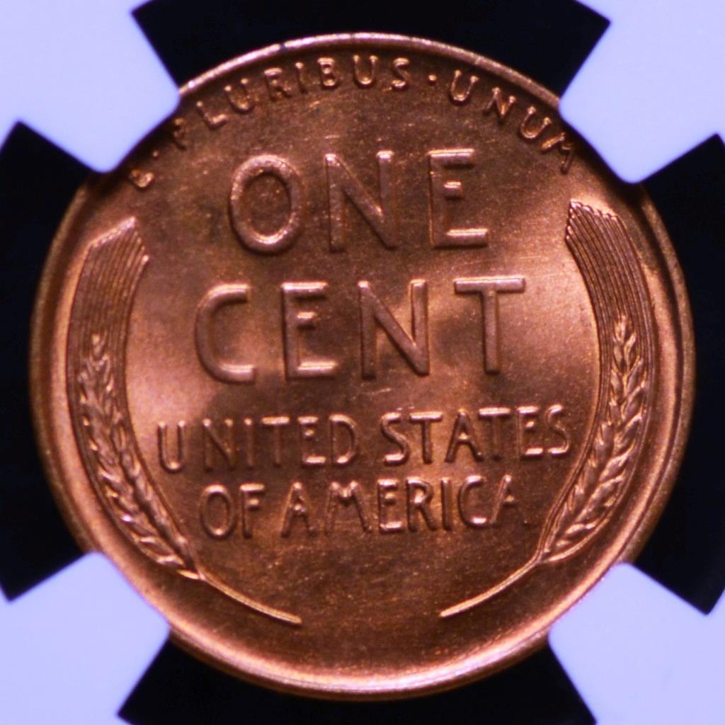 1938 Lincoln Wheat Cent MS67RD Slabbed & Graded by NGC, Free Ship