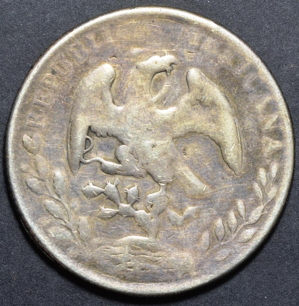 1886 Zs, Zacatecas Mint, FZ, Mexico 8 Reales KM 377.13, Free Ship