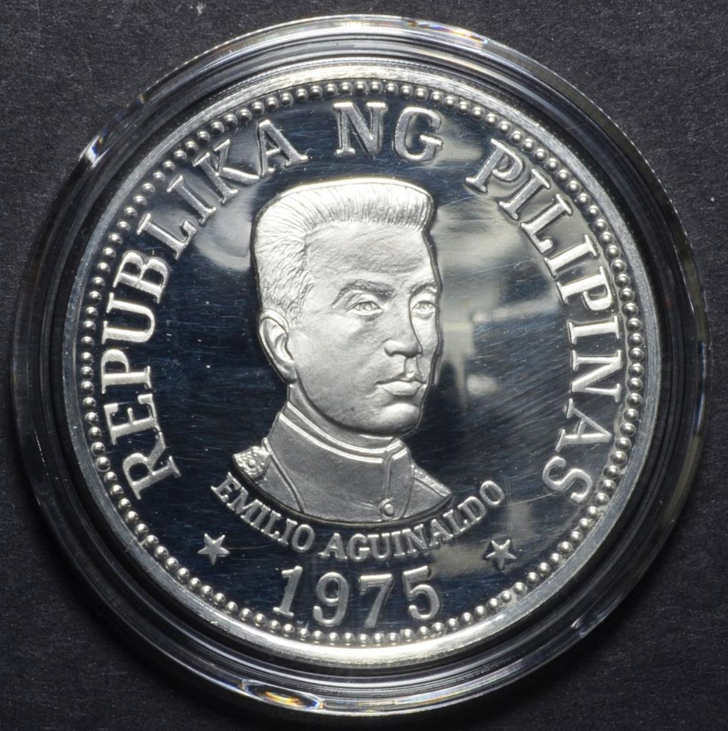 1975 Philippines, Emilio Aguinaldo Commemorative, 25 Piso, KM# 211, Ships Free