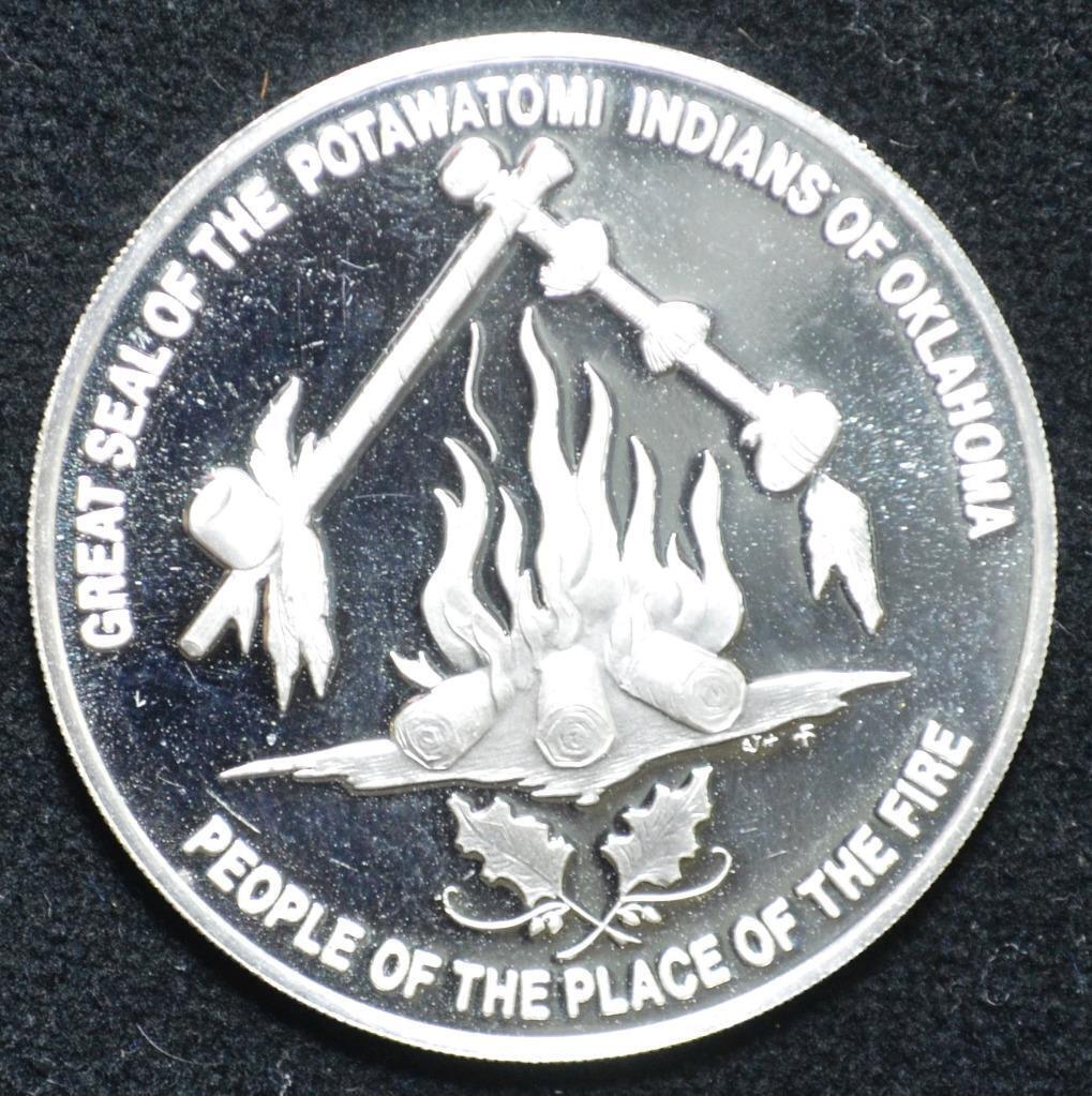 1976 Sovereign Nation of the Potawatomi of Oklahoma Tribe 999 Fine Art Round