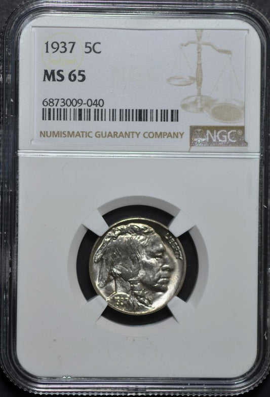 1937 Buffalo Nickel MS65 NGC Free Ship