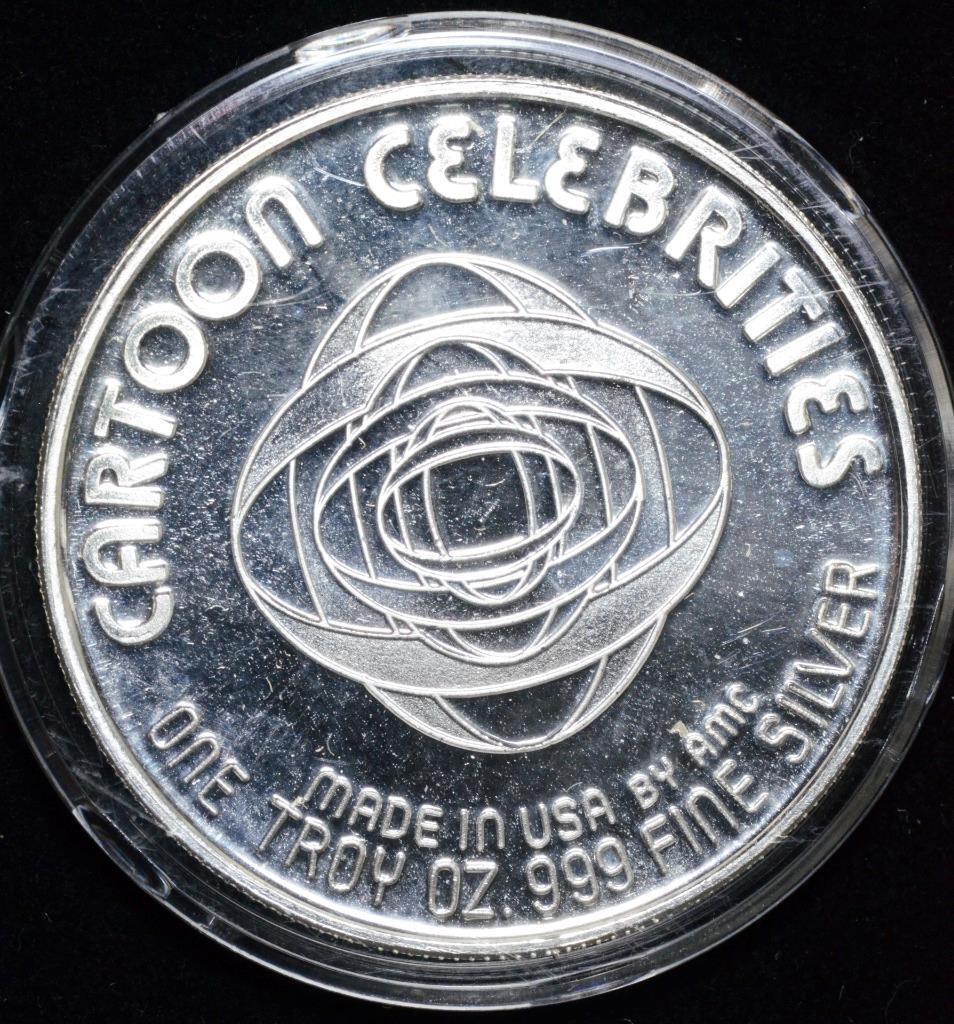 Aquaman 1 oz 999 Fine Silver, 1982 DC Comics Inc. Cartoon Celebrities, Art Round