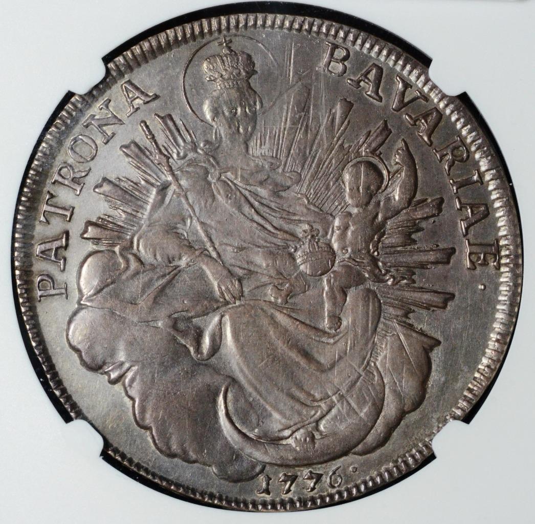 1776 A Bavaria, German States, Taler, NGC VF Details, KM 519.1