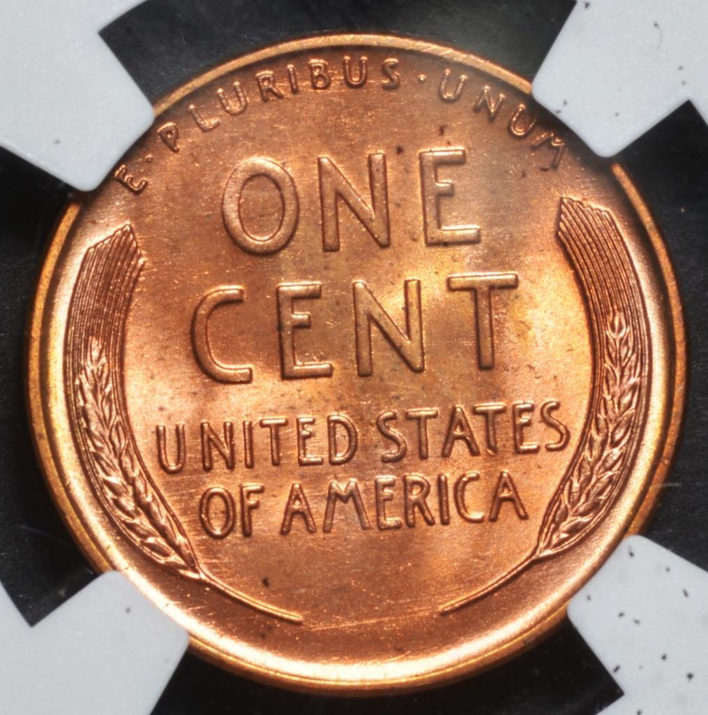 1955-S Lincoln Wheat Cent MS67RD Slabbed & Graded by NGC, Free Ship