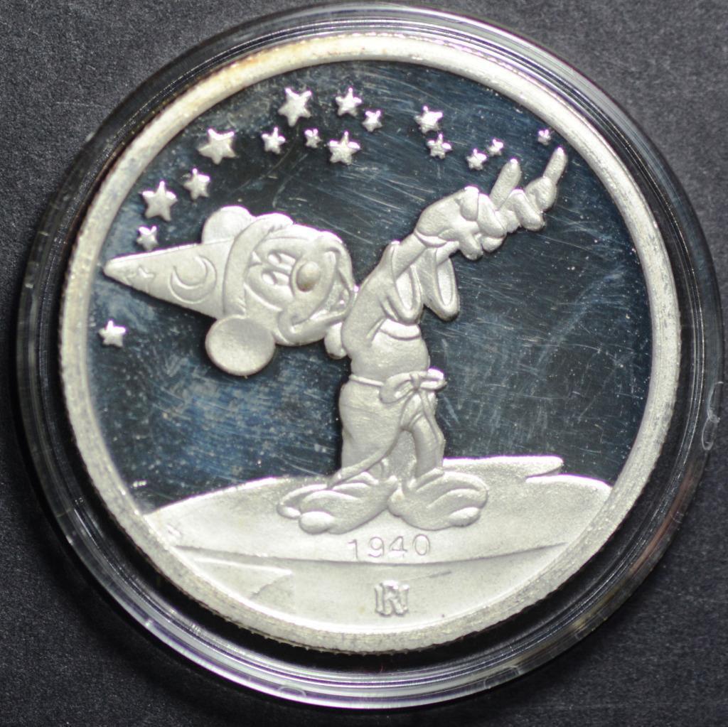 1928-1988, Mickey 60 Years With You, 1940 Fantasia, 999 Silver Proof in Airtite