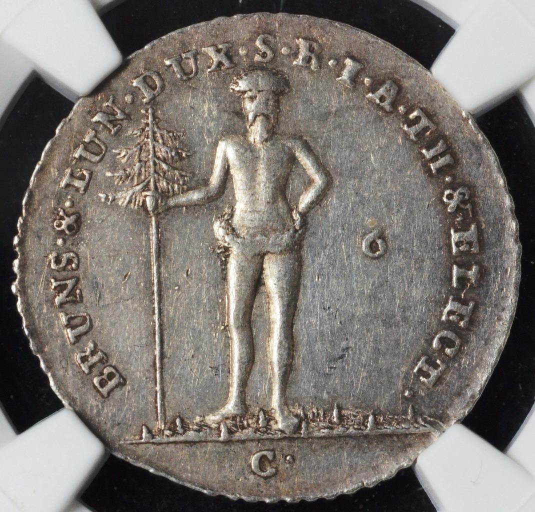 1791, German States, Bruns-Lune-Calen-Hann 1/6 Thaler, Wildman, AU58 NGC