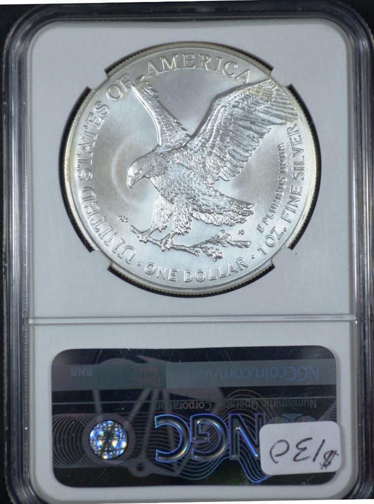 2022-W Silver Eagle $1, NGC MS70, Signed Thomas J Uram First Day Issue
