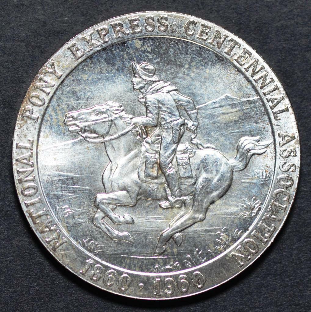 1960 Official Silver and Bronze Medals, National Pony Express Centennial Assn.