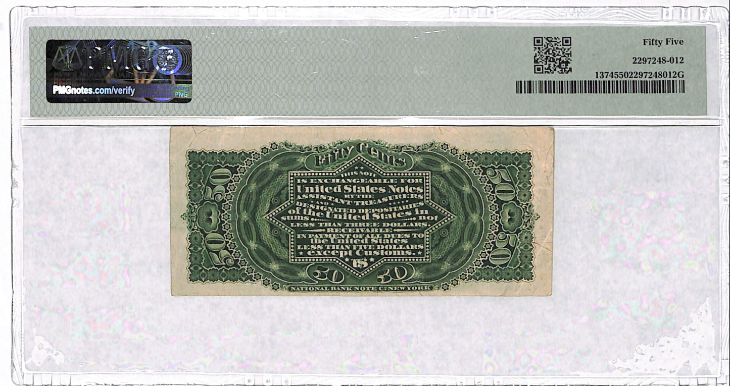 50 Cents 4th Issue Fractional Currency AU55 PMG FR1374