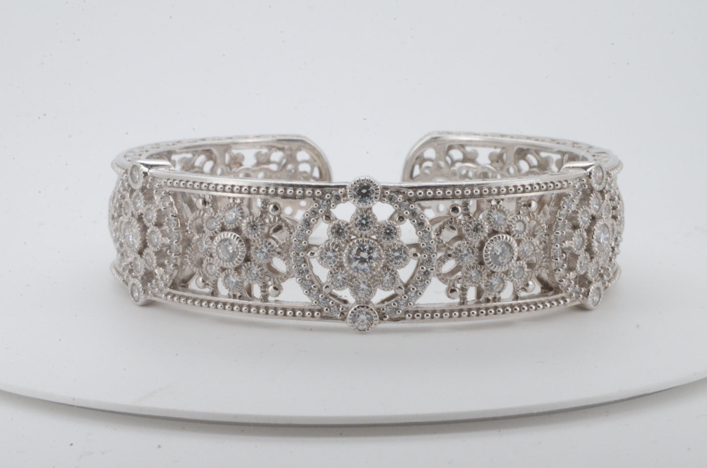 Judith Ripka Sterling Silver Hinge Bracelet