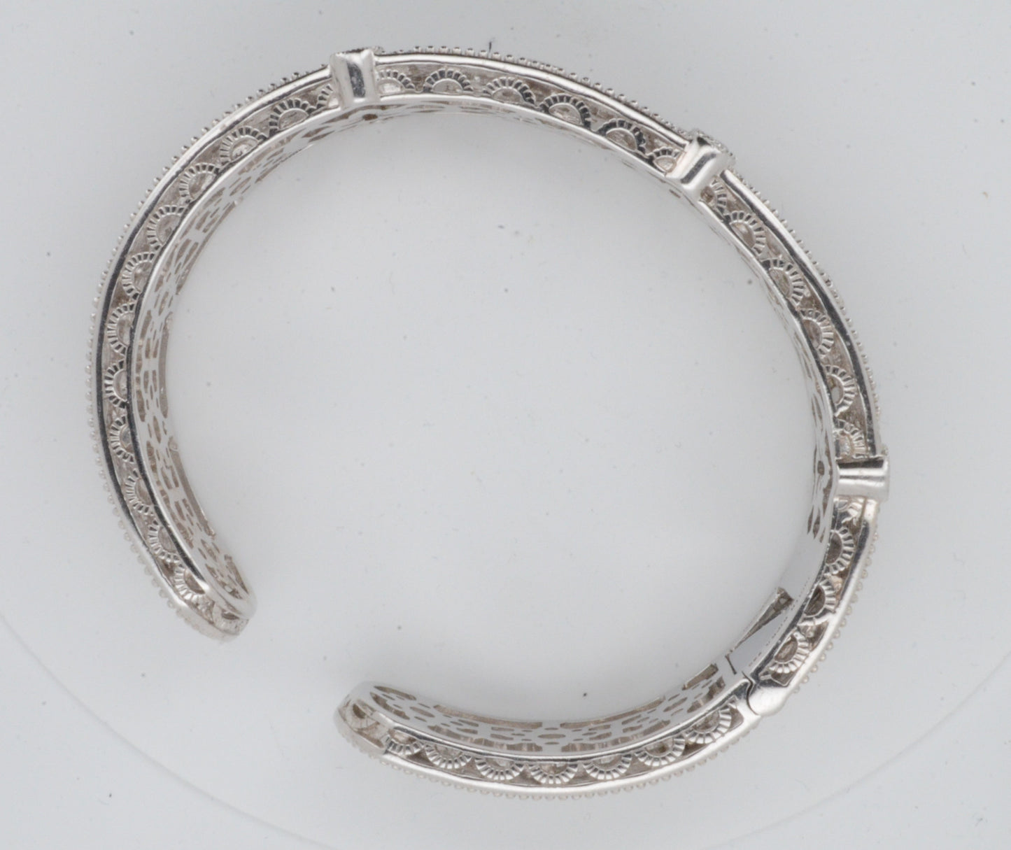 Judith Ripka Sterling Silver Hinge Bracelet