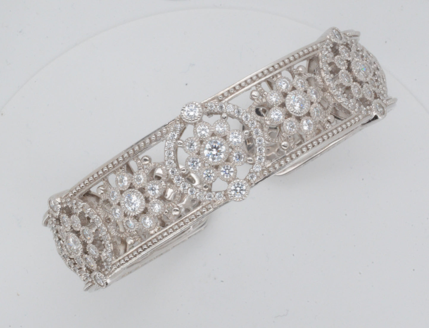 Judith Ripka Sterling Silver Hinge Bracelet