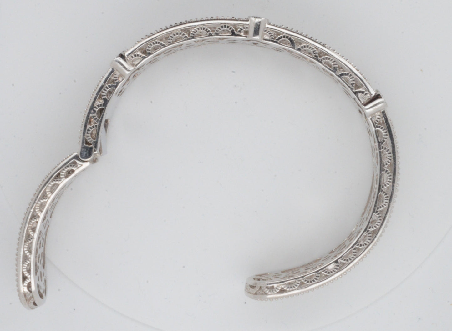 Judith Ripka Sterling Silver Hinge Bracelet