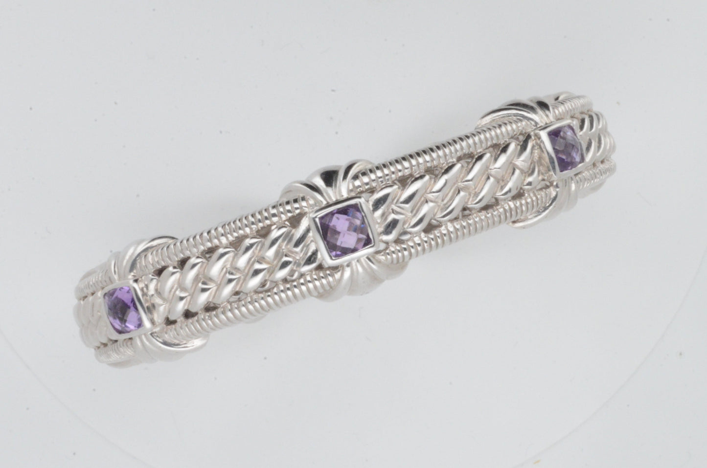 Judith Ripka Amethyst Cuff Bracelet