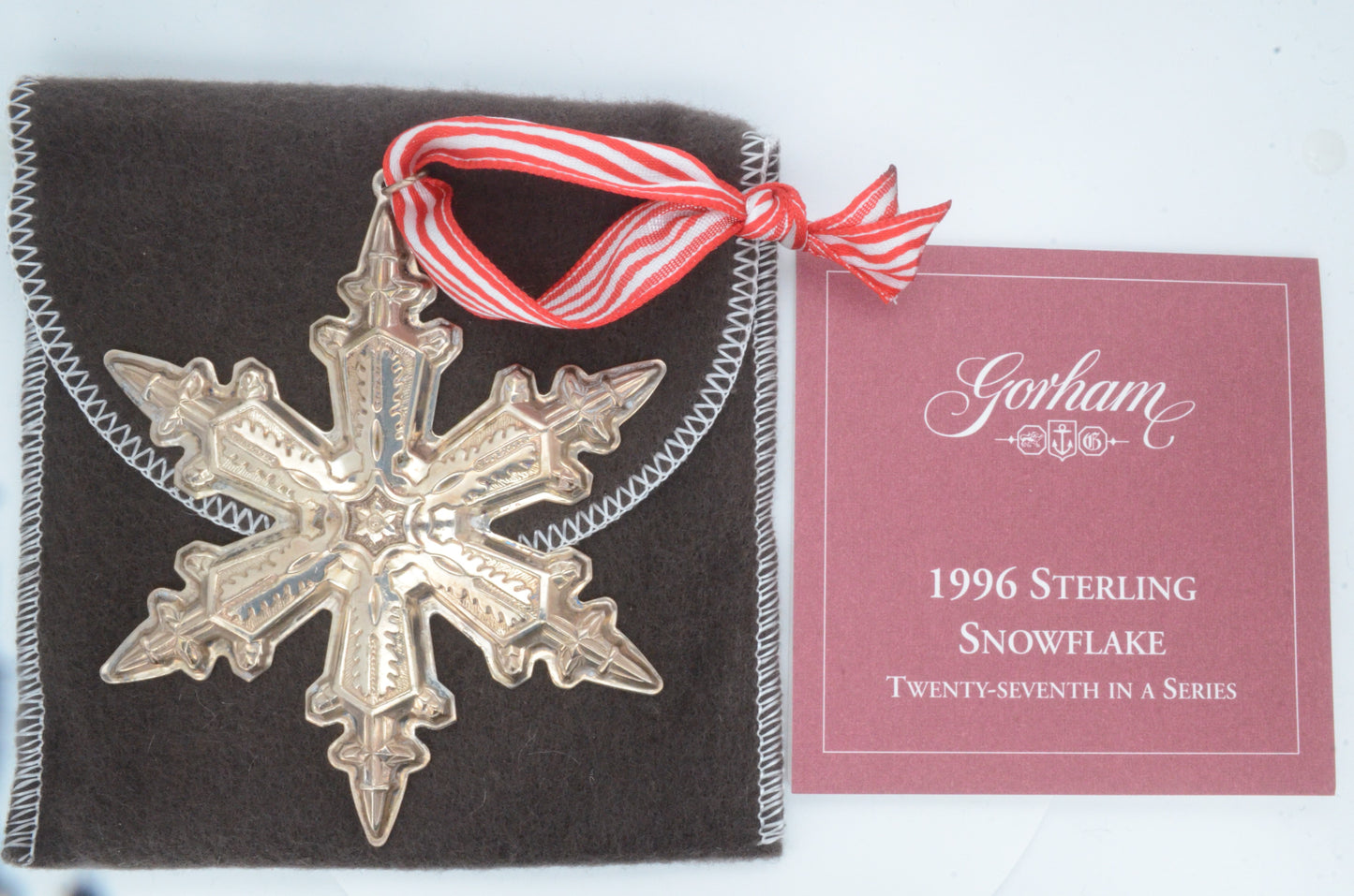 1996 Gorham Sterling Silver Snowflake Ornament