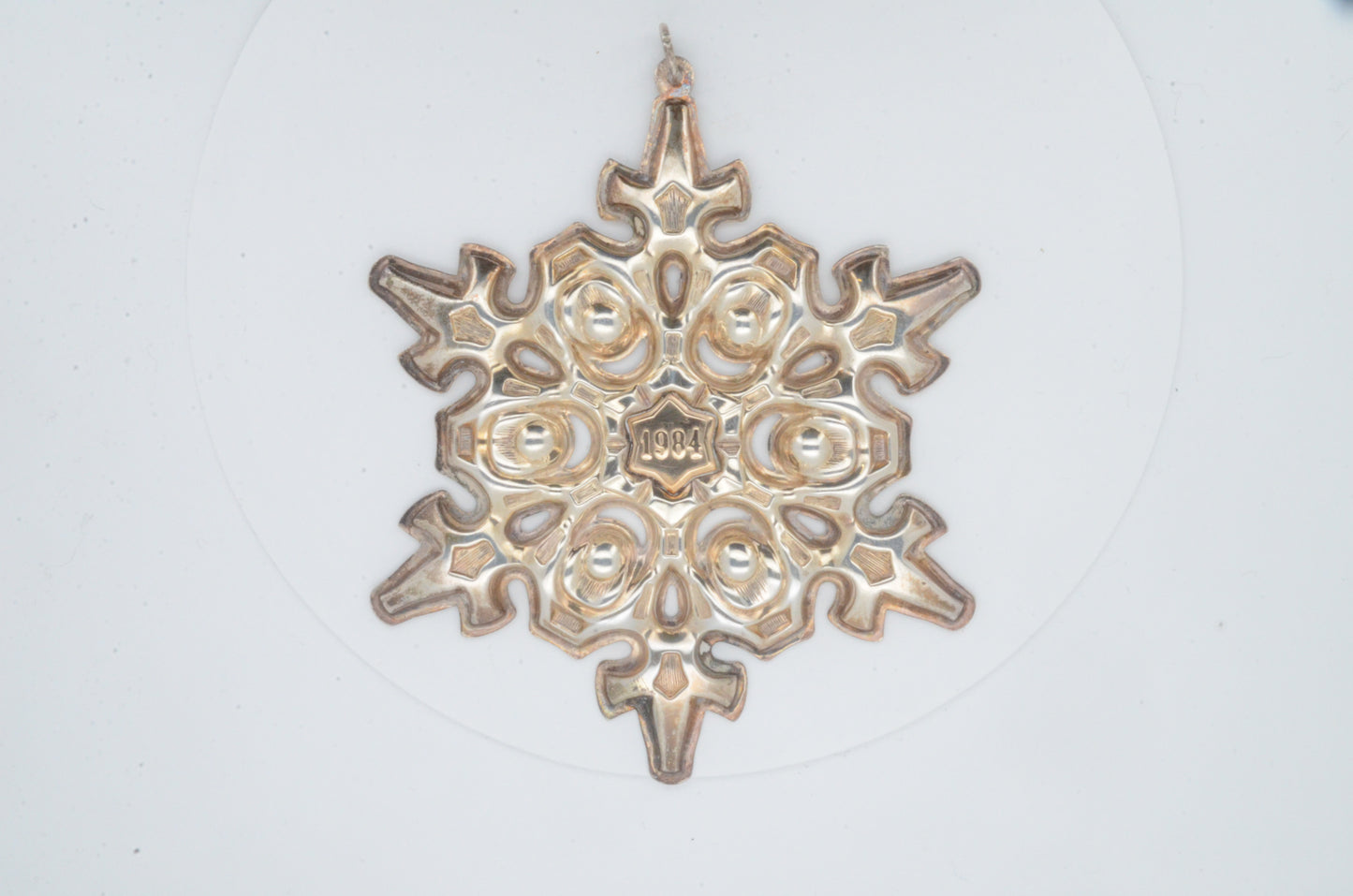 1984 Gorham Sterling Silver Snowflake Ornament