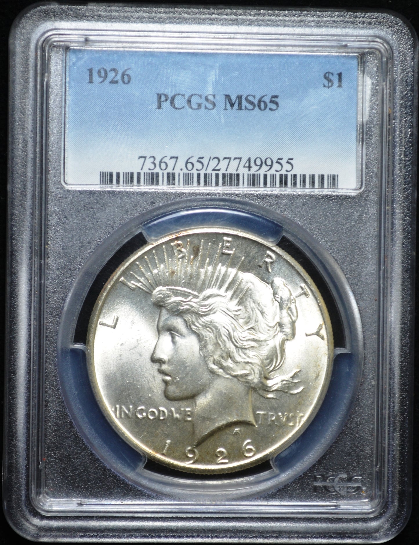 1926 Peace Dollar MS65 PCGS