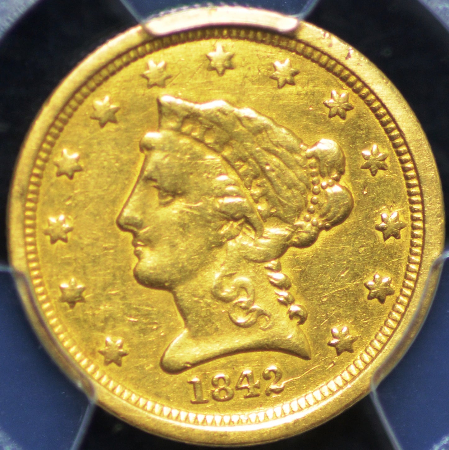 1842 $2.50 Gold Quarter Eagle XF Det PCGS
