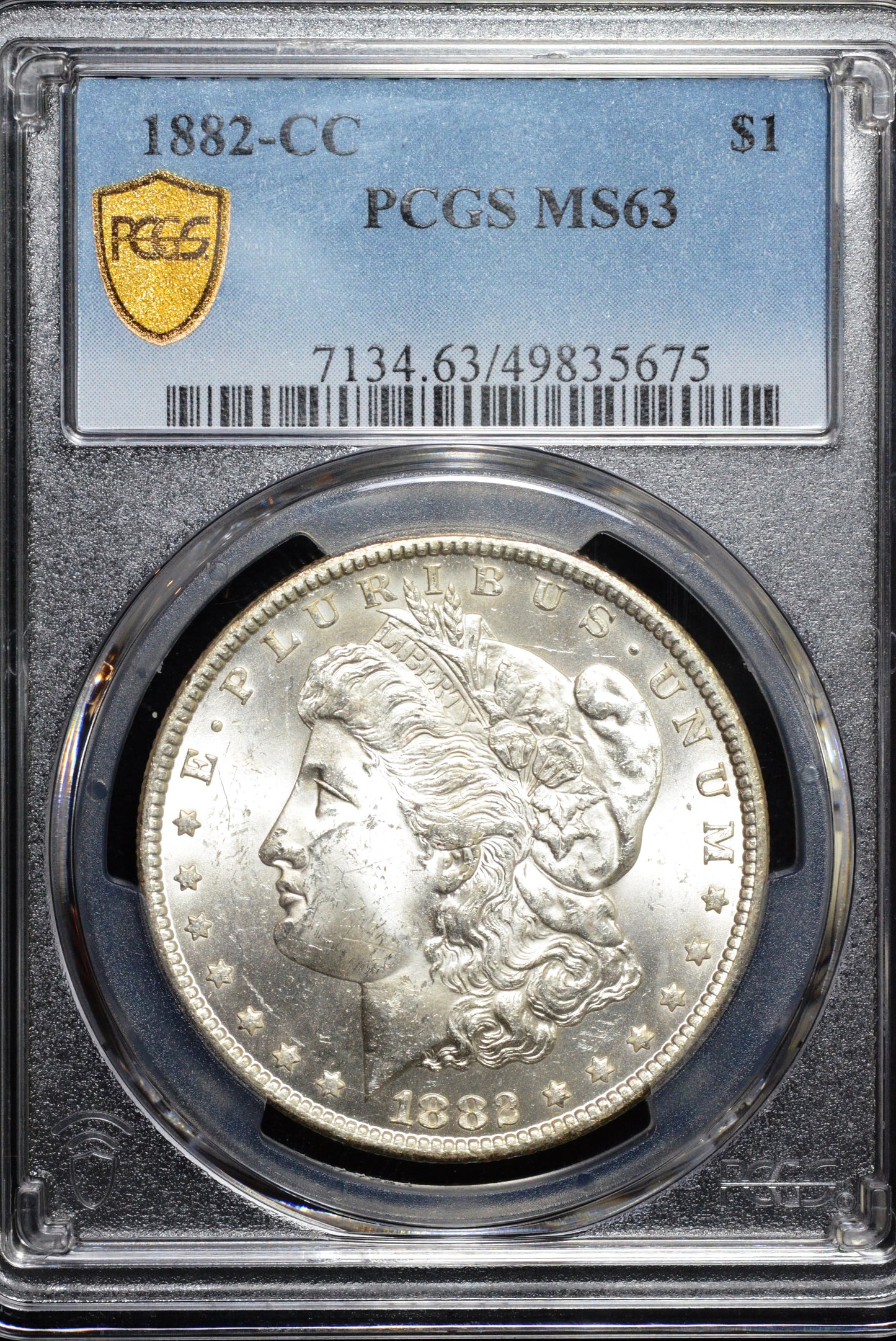 1882-CC Morgan Silver Dollar MS63 PCGS