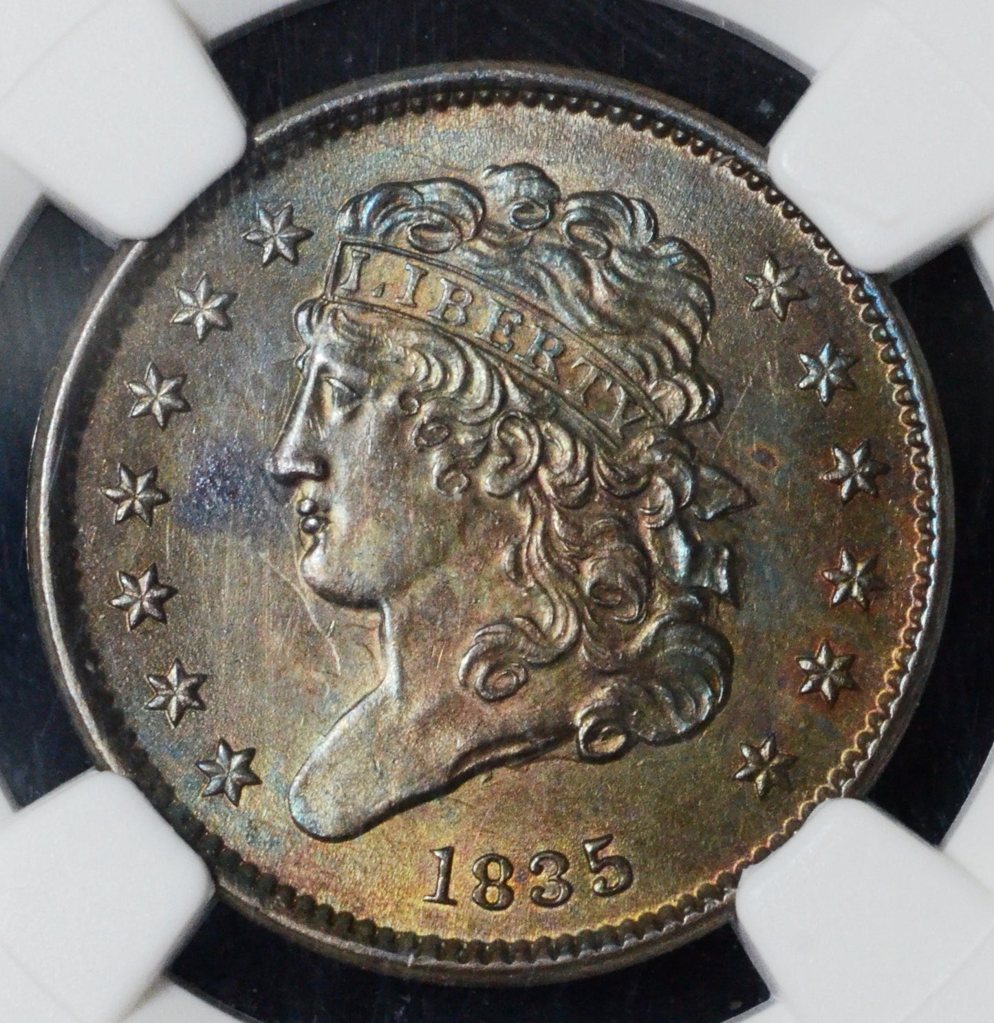 1835 Classic Head Half Cent Unc Details NGC