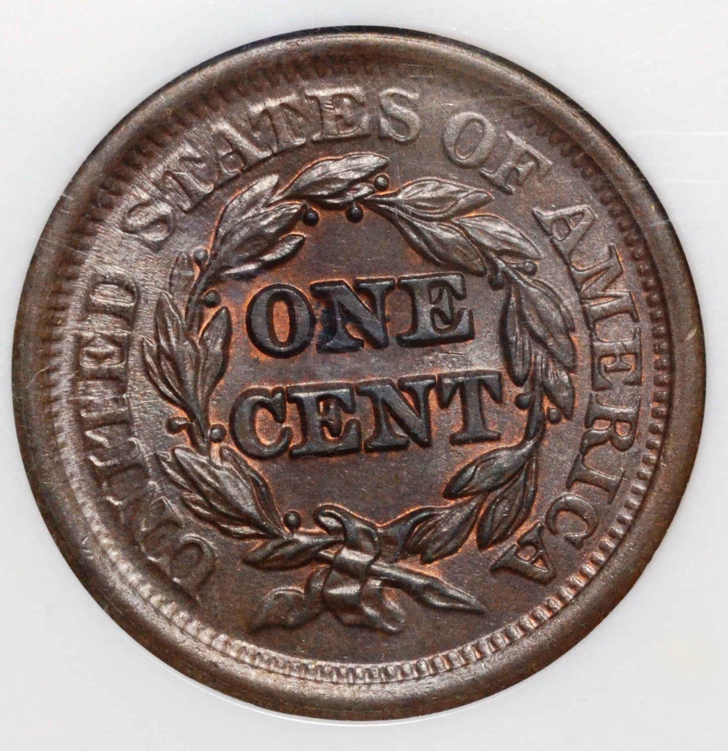 1851 Braided Hair Large Cent MS65 BN NGC