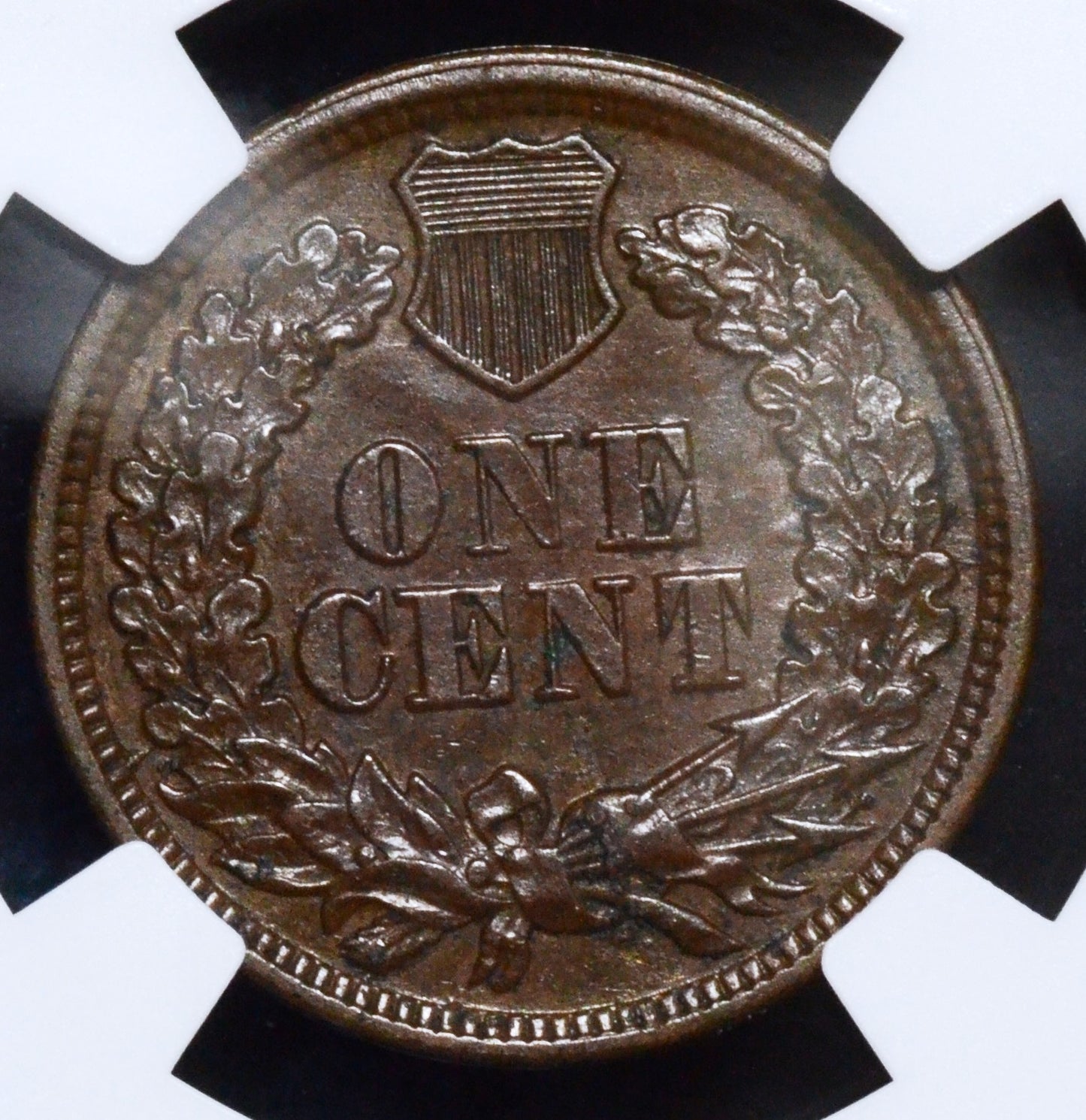 1866 Indian Head Cent AU58 BN NGC