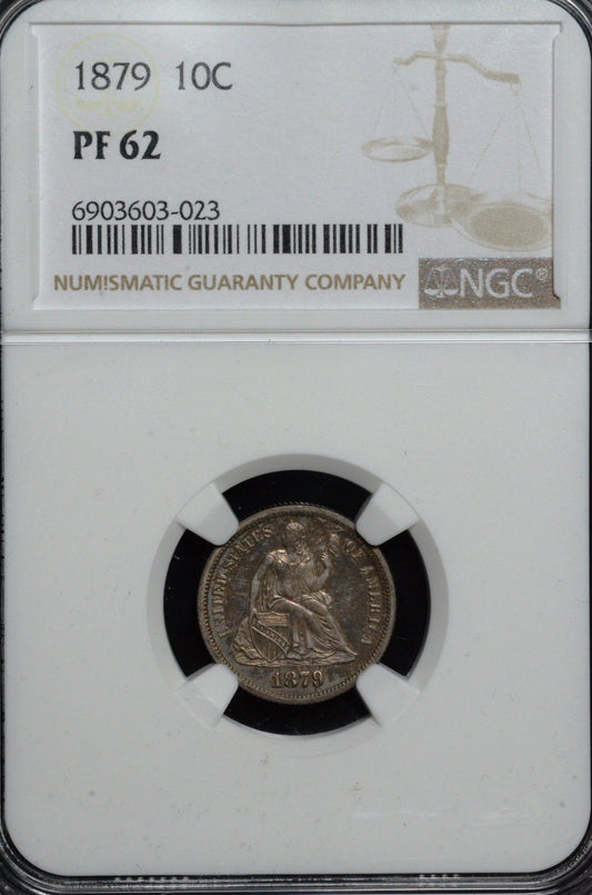 1879 Seated Liberty Dime Proof PF62 NGC