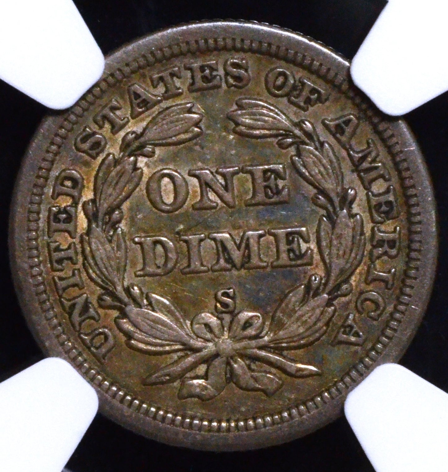 1860-S Seated Liberty Dime AU53 NGC