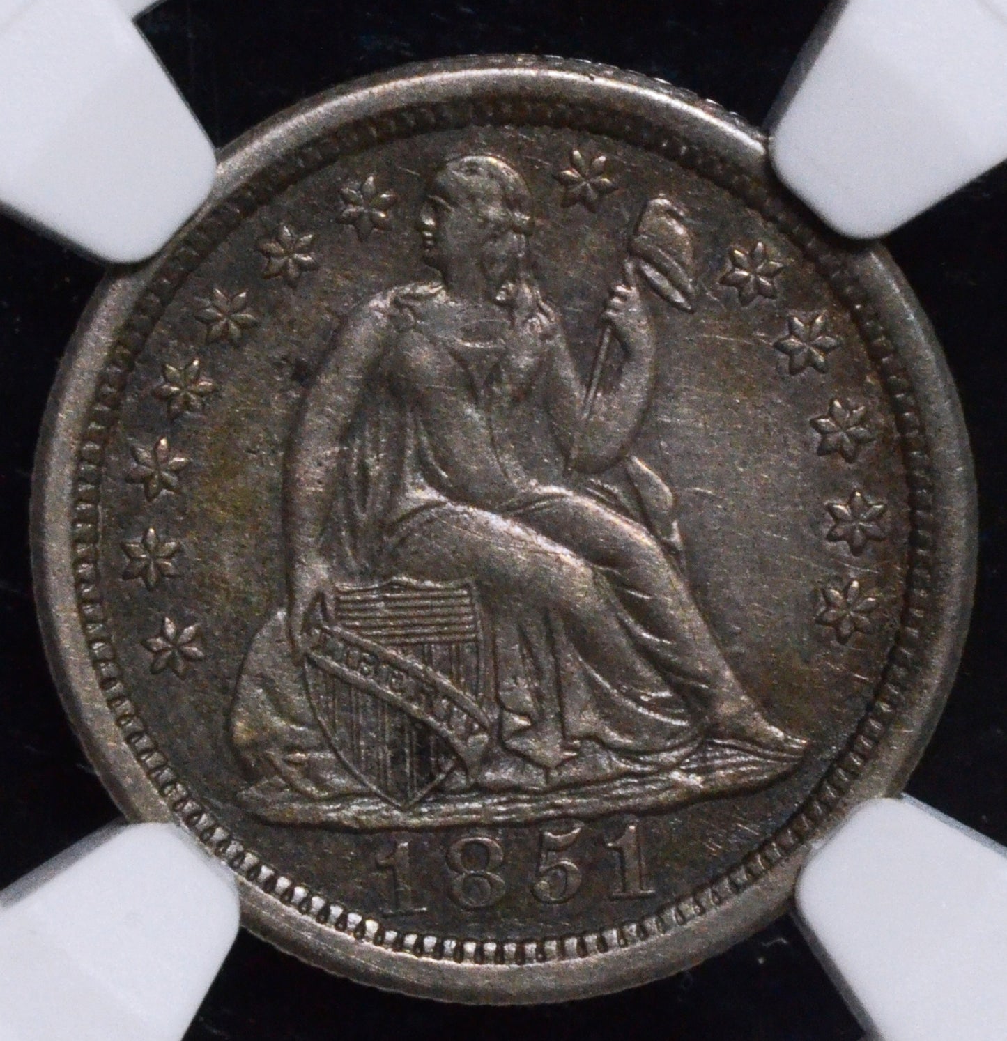 1851-O Seated Liberty Dime AU55 NGC