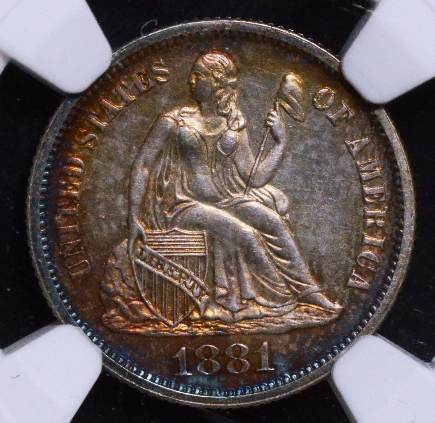 1881 Seated Liberty Dime Proof PF62 NGC