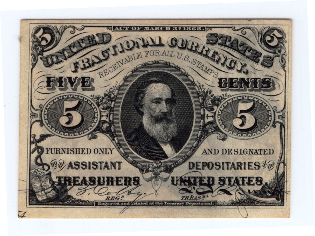 5 Cent Third Issue Fractional Currency Choice About Unc 58 EPQ