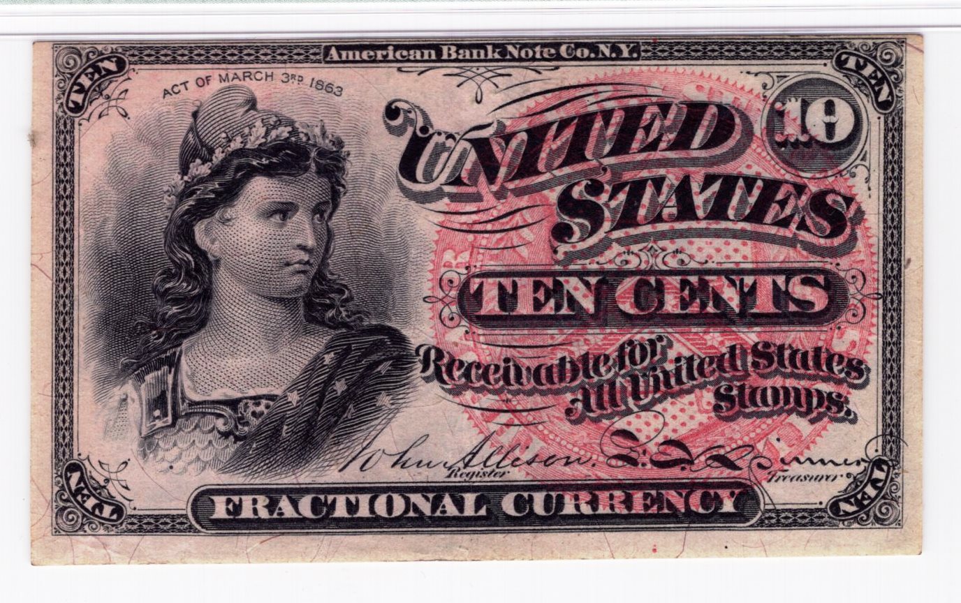10 Cent 4th Issue Fractional Currency EF-40 PMG