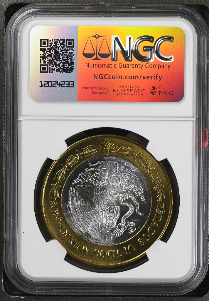 2006 Mo Mexico Federation 180th Anniv Bimetal Colima 100 Peso MS64 NGC KM# 777