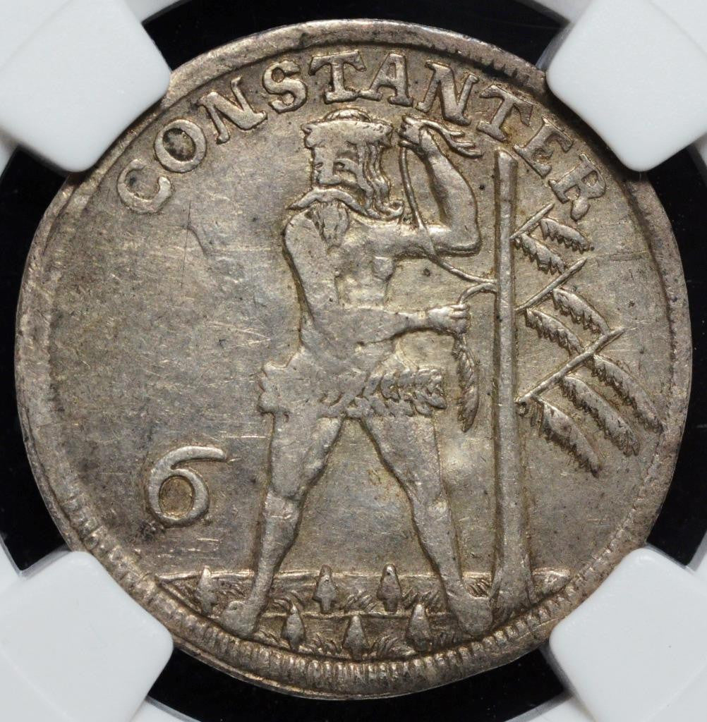 1705, German States, Brunswick-Wolfenbuttel 6 MarienGroschen, KM 683, AU53 NGC