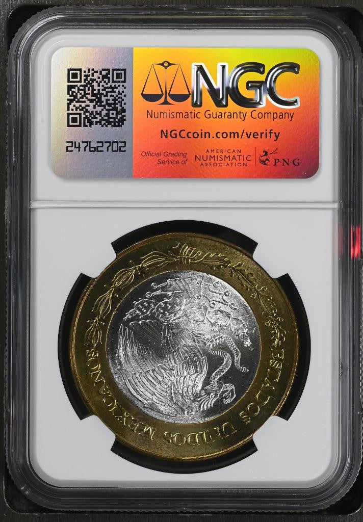 2005 Mo Mexico 180th Anniv Bimetal Baja California Sur 100 Peso MS64 NGC KM# 725