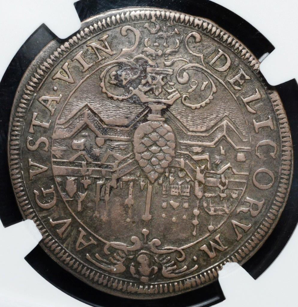1643, German States, Augsburg, 1/2 Thaler, XF, Ferdinand III, KM 79
