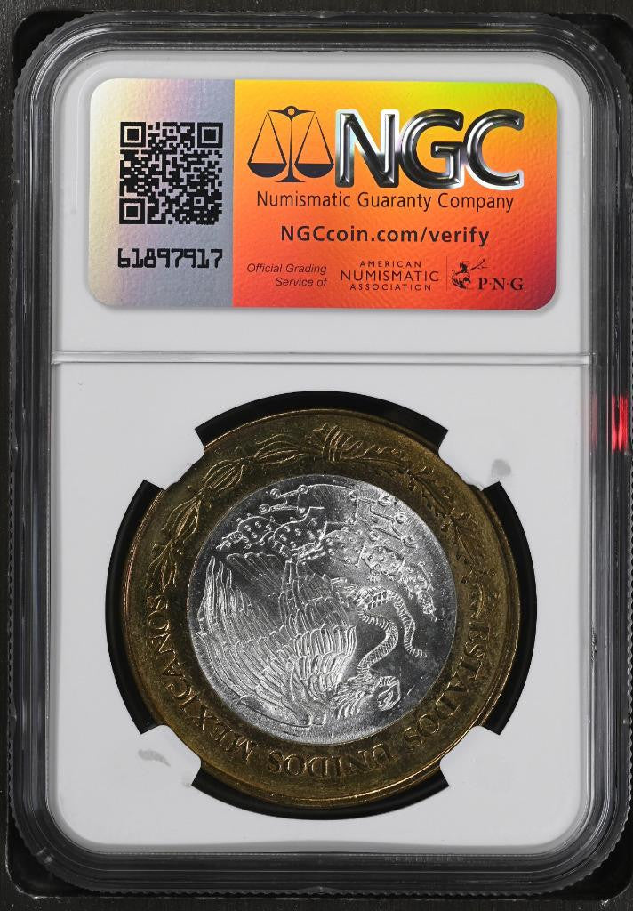 2006 Mo Mexico Federation 180th Anniv Bimetal Hidalgo 100 Peso MS65 NGC KM# 793