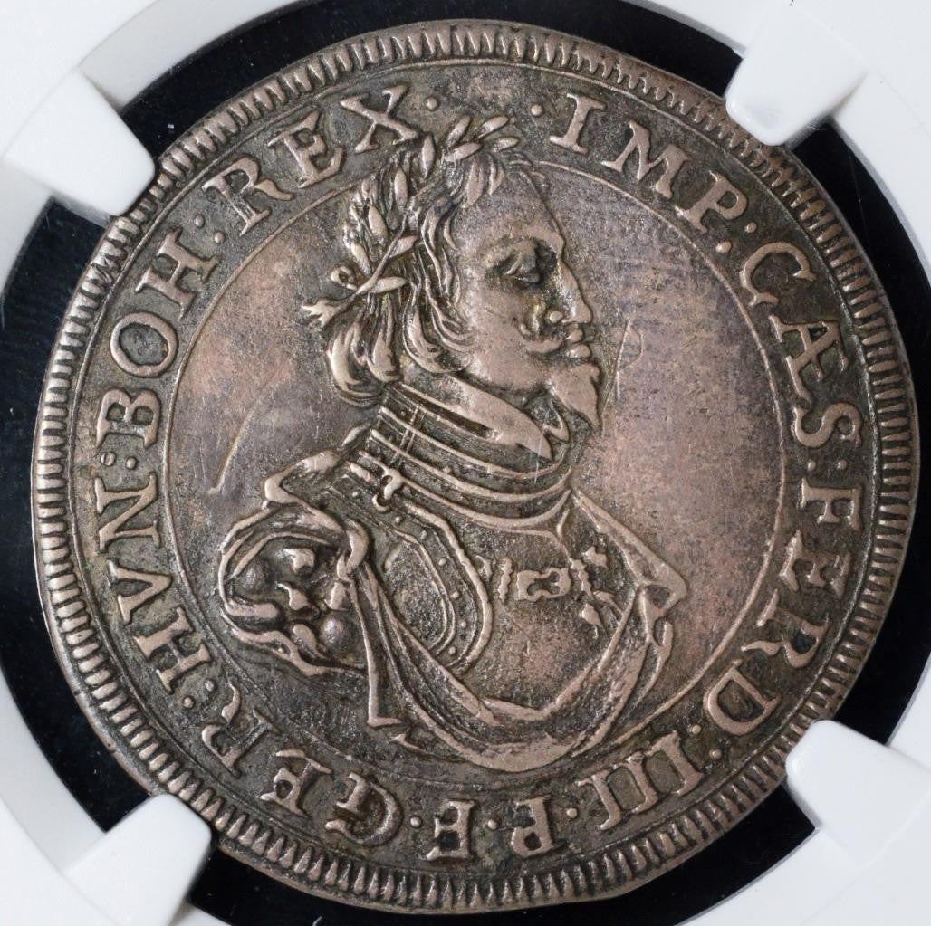1643, German States, Augsburg, 1/2 Thaler, XF, Ferdinand III, KM 79