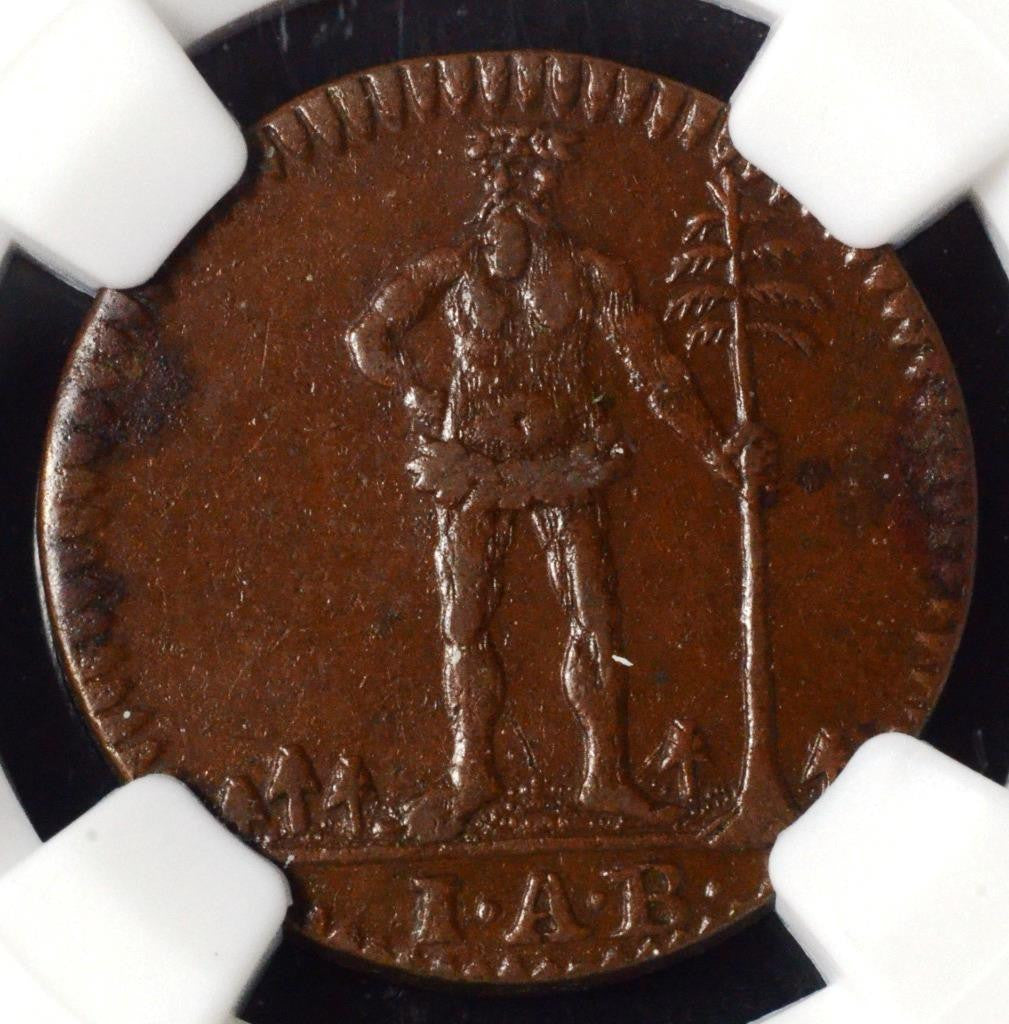 1737 IAB, German States, Brunswick-Wolfenbuttel 1 Pfenning, AU50 BN NGC KM 901.1