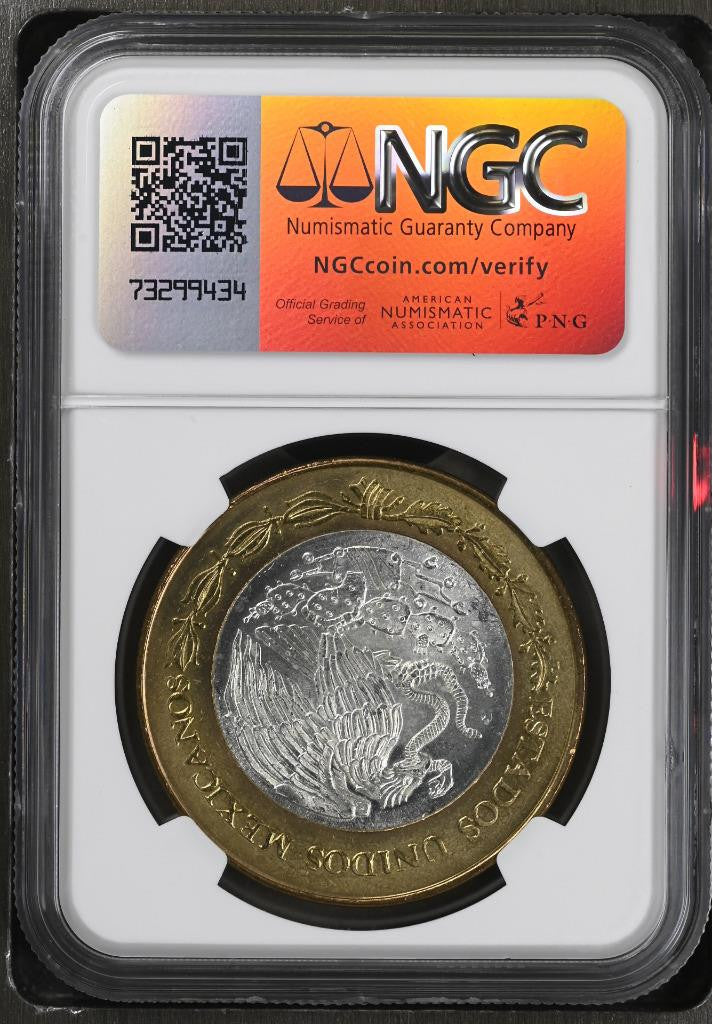 2006 Mo Mexico 180 Ann Bimetal Baja California Sur 2nd 100 Peso MS64 NGC KM# 762